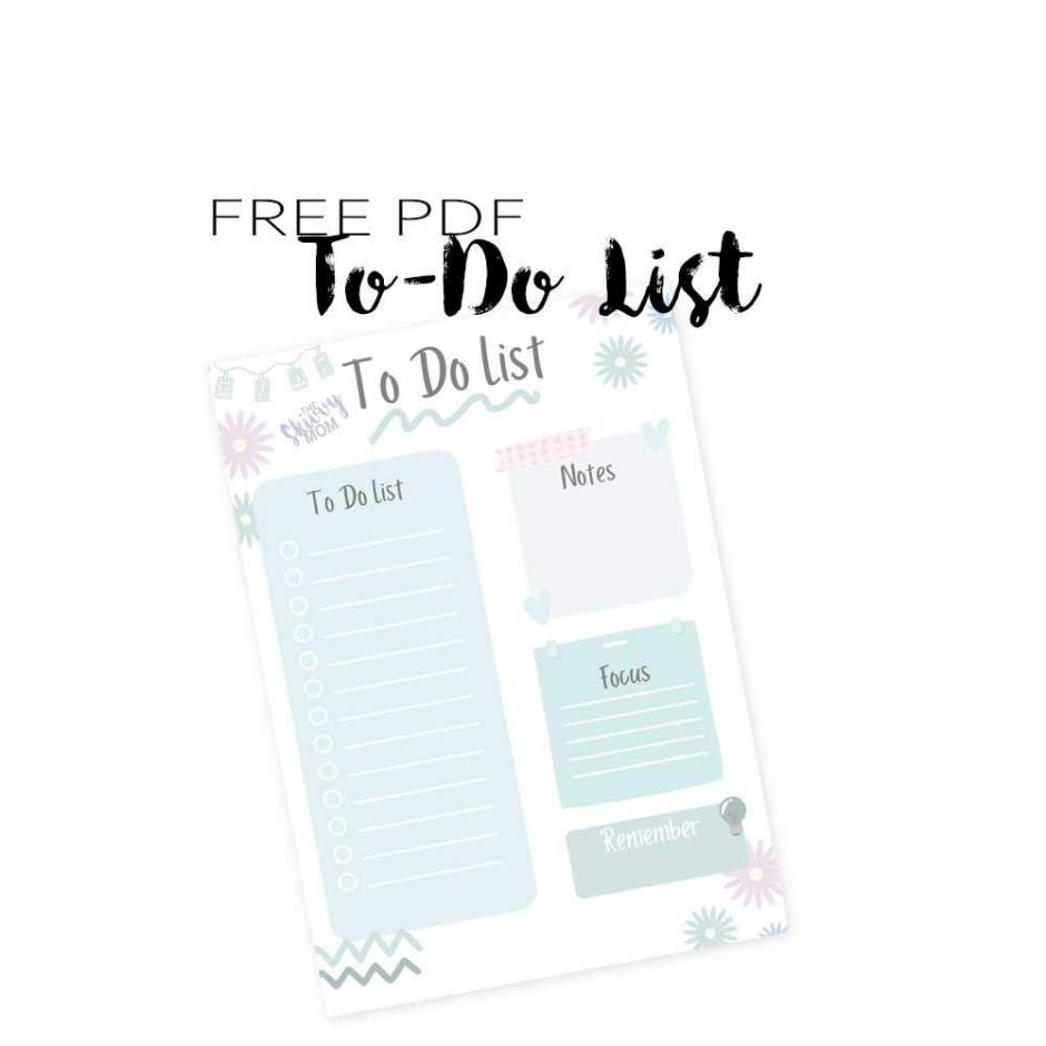 Free printale to do list